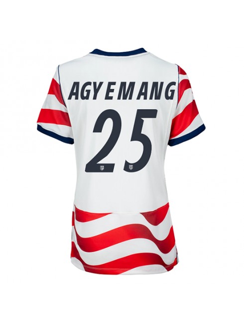 Vereinigte Staaten Patrick Agyemang #25 Heimtrikot für Frauen WM 2026 Kurzarm Vereinigte Staaten Patrick Agyemang #25 Heimtrikot für Frauen WM 2026 Kurzarm